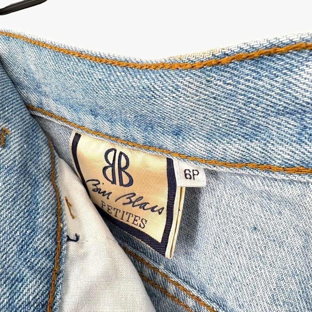 Vintage Bill Blass High Rise Dad Shorts Size 6P Light Wash Denim Petite 90s - Picture 3 of 8